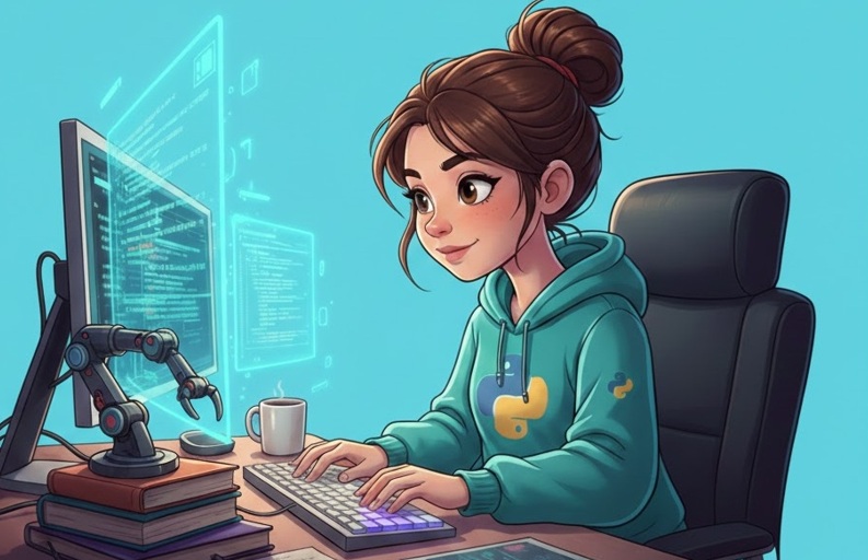 This is me, coding away!